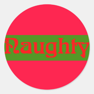 Ondeugend rood op groen ronde sticker