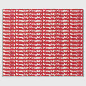 Ondeugend rood & wit patroon grappig schattig cade cadeaupapier (Vlak)