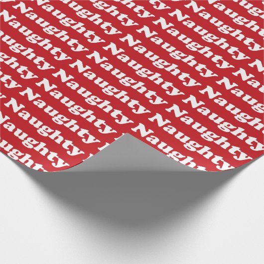 Ondeugend rood & wit patroon grappig schattig cade cadeaupapier (Hoek)