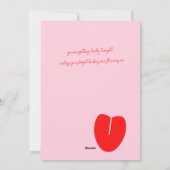 Ondeugend Roze Rode Valentijnsdag Kaart (Achterkant)