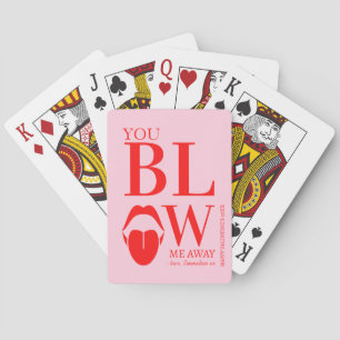 Ondeugend Roze Rode Valentijnsdag Kaart