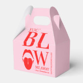 Ondeugend Roze Rode Valentijnsdag Kaart Bedankdoosjes (Voorkant Zijde)