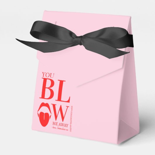 Ondeugend Roze Rode Valentijnsdag Kaart Bedankdoosjes (Voorkant Zijde)