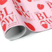 Ondeugend Roze Rode Valentijnsdag Kaart Cadeaupapier (Rol Hoek)