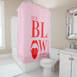 Ondeugend Roze Rode Valentijnsdag Kaart Douchegordijn