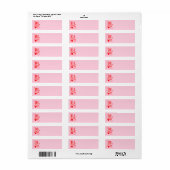 Ondeugend Roze Rode Valentijnsdag Kaart Etiket (Full Sheet)