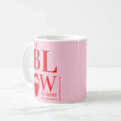 Ondeugend Roze Rode Valentijnsdag Kaart Koffiemok (Voorkant links)