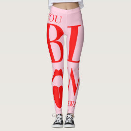 Ondeugend Roze Rode Valentijnsdag Kaart Leggings