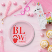 Ondeugend Roze Rode Valentijnsdag Kaart Papieren Bordje (Feest)