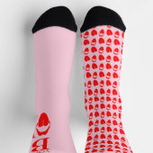 Ondeugend Roze Rode Valentijnsdag Kaart Sokken (Top)