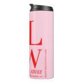 Ondeugend Roze Rode Valentijnsdag Kaart Thermosbeker (Geroteerd rechts)