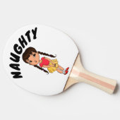 ONDEUGEND SCHATTIGE MEISJE PING PONG PADDLE TAFELTENNISBATJE (Zijkant)