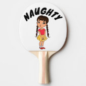 ONDEUGEND SCHATTIGE MEISJE PING PONG PADDLE TAFELTENNISBATJE (Voorkant)
