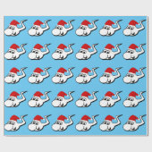 Ondeugend sperma met kerstmuts cadeaupapier (Vlak)