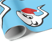 Ondeugend sperma met kerstmuts cadeaupapier (Rol Hoek)