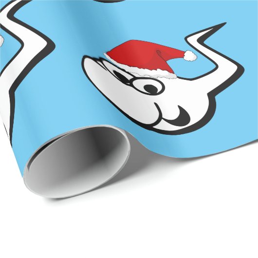 Ondeugend sperma met kerstmuts cadeaupapier (Rol Hoek)