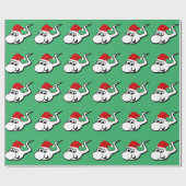 Ondeugend sperma met kerstmuts cadeaupapier (Vlak)