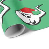 Ondeugend sperma met kerstmuts cadeaupapier (Rol Hoek)
