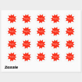 Ondeugend (Starburst) Ronde Sticker (Vel)