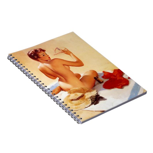 Ondeugend Strand Schoonheid Pin Up Notitieboek (Rechterzijde)