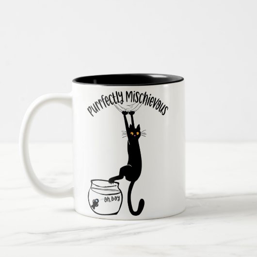 ondeugend tweekleurige koffiemok (Links)