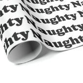 Ondeugend zwart wit patroon grappig schattig cadea cadeaupapier (Rol Hoek)