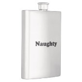 Ondeugend, zwarte letters, Classic Flask Flacon (Rechts)