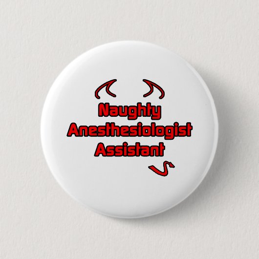 Ondeugende Anesthesioloog Assistent Ronde Button 5,7 Cm (Voorkant)