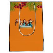 Ondeugende Apenfamilie Medium Cadeauzakje (Achterkant)