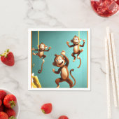 Ondeugende Apenfamilie Servet (Insitu)