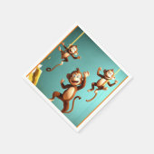 Ondeugende Apenfamilie Servet (Hoek)