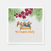 Ondeugende Apenfamilie Servet (Voorkant)