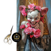 Ondeugende  Bloemrijke Gargoyle Decoupage Tissuepapier