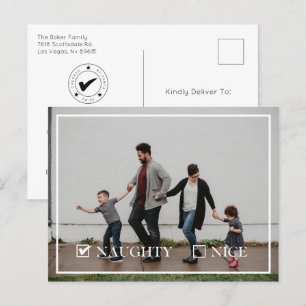 Ondeugende foto feestdagenkaart