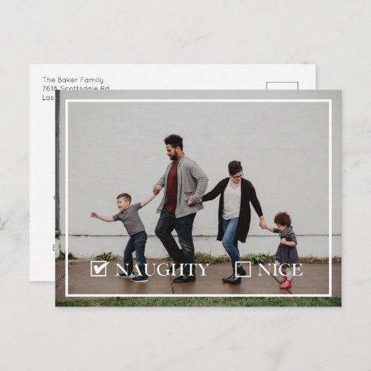 Ondeugende foto feestdagenkaart (Voorkant / Achterkant)