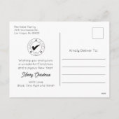 Ondeugende foto feestdagenkaart (Achterkant)