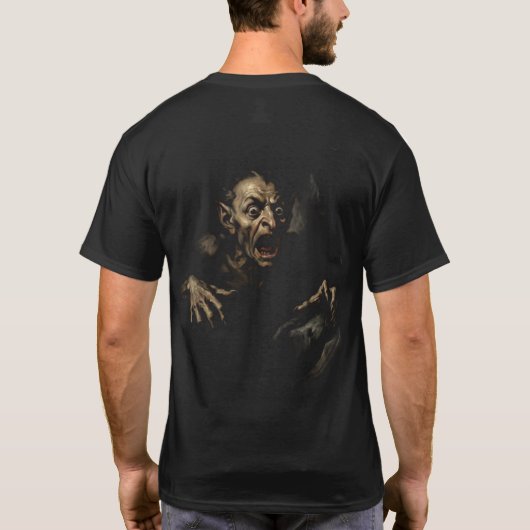 Ondeugende Goblin: Vintage Folklore Familiar T-shirt (Achterkant)