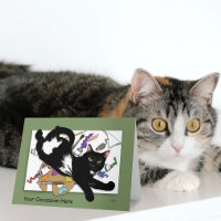 Ondeugende groene brutale Siamese kat grappig