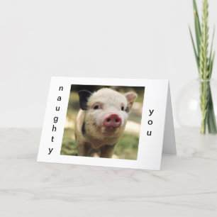 ONDEUGENDE JIJ-GELUK IK KERSTVARKEN FEESTDAGEN KAART