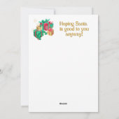 Ondeugende Kat in Kerstboom Flat Feestdagenkaart (Achterkant)