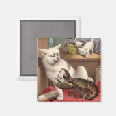 Ondeugende Katten - Kreeft Verrassingsmagneet Magneet (Voorkant / Achterkant)