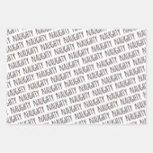 Ondeugende Kerst Typografie Wrapping Papier Bladen Inpakpapier Vel (Voorkant 2)