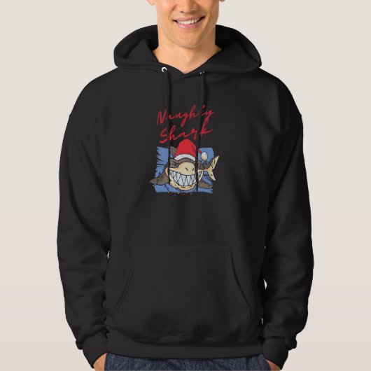 Ondeugende Kersthaai Doo Doo Hoodie (Voorkant)