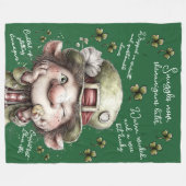 Ondeugende Leprechaun  Fleece Deken (Voorkant (Horizontaal))