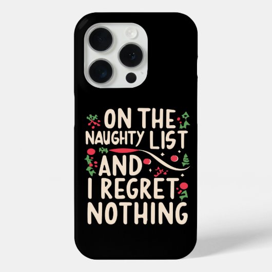 Ondeugende lijst en spijt niets Xmas kinder famili Case-Mate iPhone Case (Achterkant)