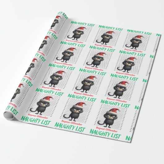 Ondeugende lijst Herhaal Overtreder Wrapping Paper Cadeaupapier (Uitgerold)