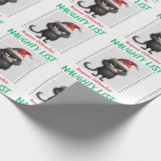 Ondeugende lijst Herhaal Overtreder Wrapping Paper Cadeaupapier (Hoek)