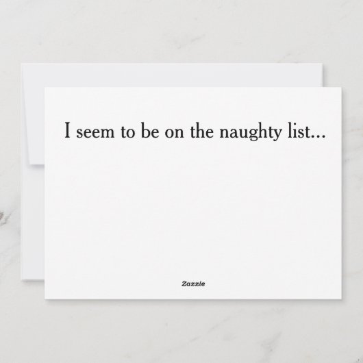 Ondeugende lijst - Reluctant Santa Dachshund Feestdagenkaart (Achterkant)