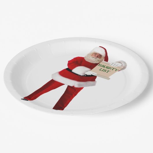 Ondeugende lijst Ronde 9"document Borden Papieren Bordje (Gekanteld)