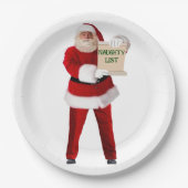 Ondeugende lijst Ronde 9"document Borden Papieren Bordje (Voorkant)